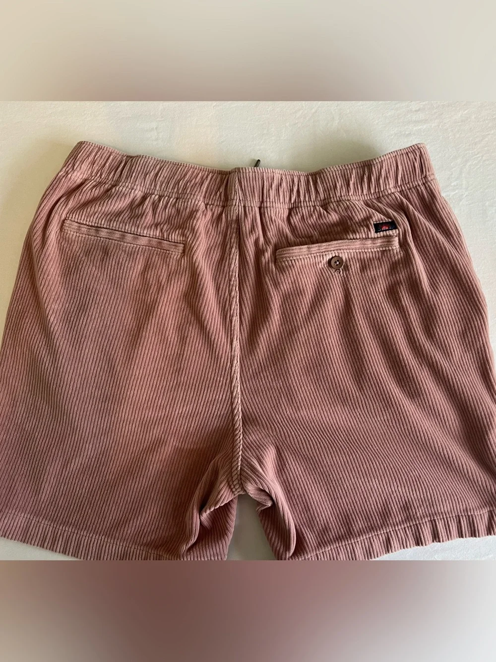 Faherty Corduroy Flat Front Shorts in Dusty Rose